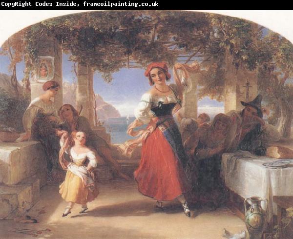 Thomas Uwins A Italian Mother Teaching her child the Tarantella